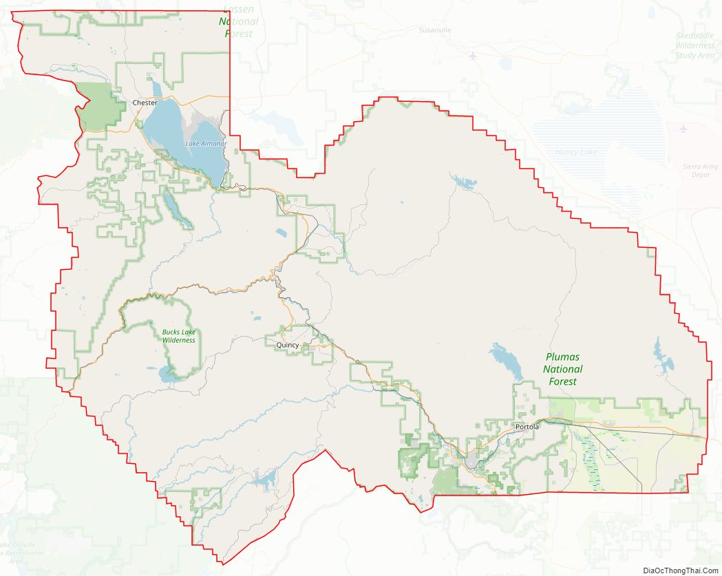 Plumas CountyStreet Map.