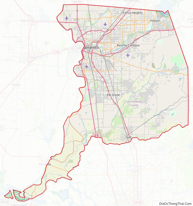 Sacramento CountyStreet Map.