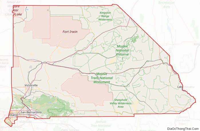 San Bernardino CountyStreet Map.