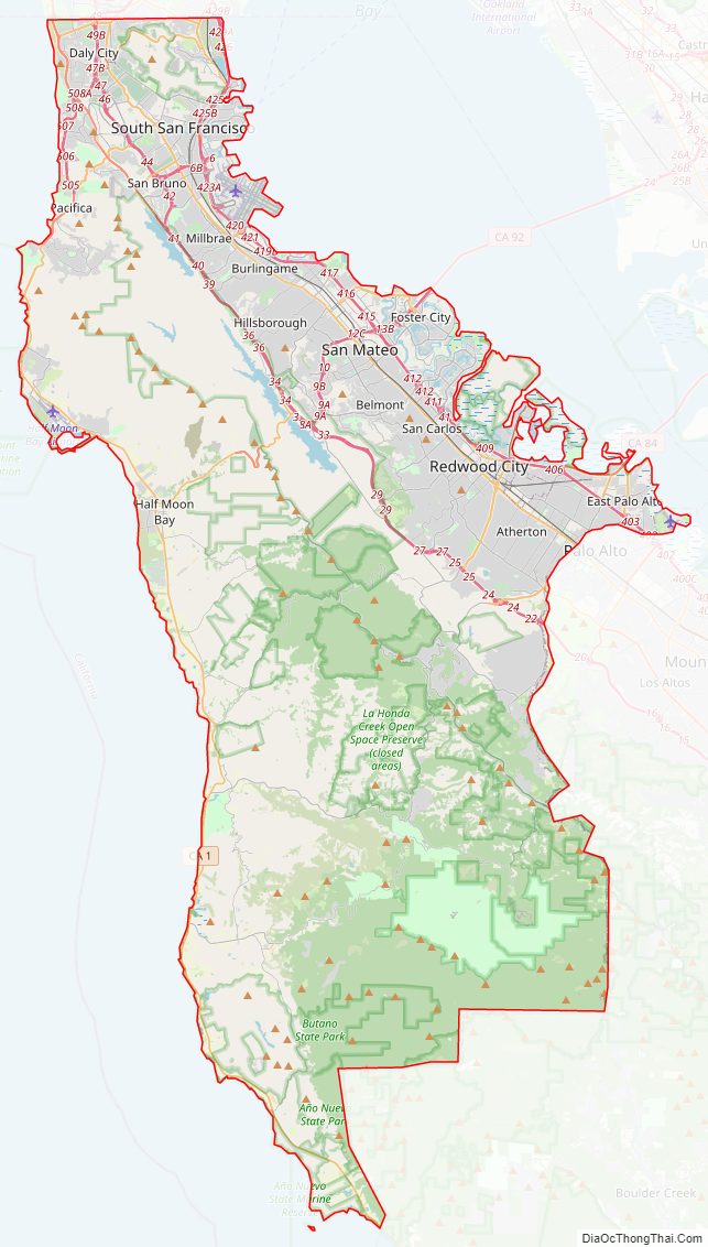 San Mateo CountyStreet Map.