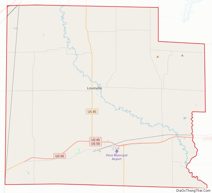 Clay CountyStreet Map.