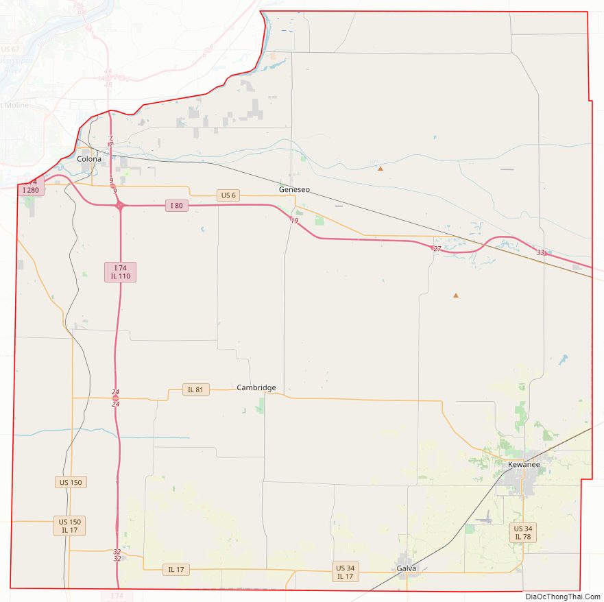 Henry CountyStreet Map.