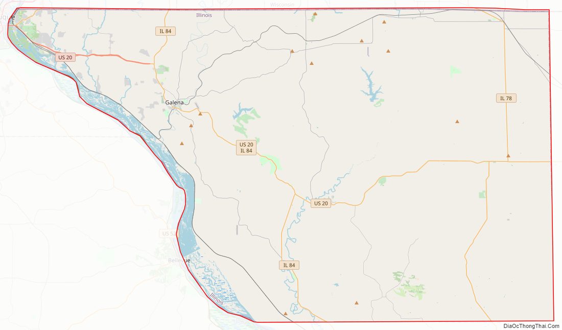 Jo Daviess CountyStreet Map.