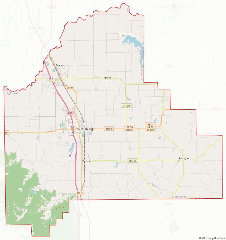 Map of Scott County, Indiana Địa Ốc Thông Thái