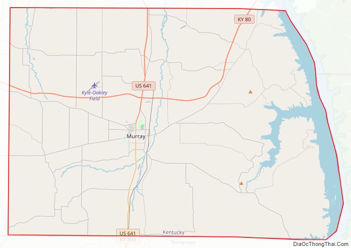 Street map of Calloway County, Kentucky