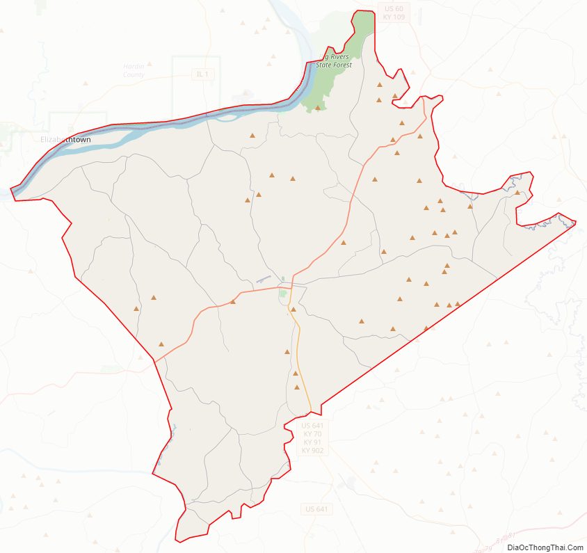 Crittenden CountyStreet Map.