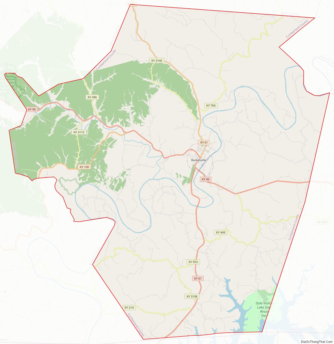 Cumberland CountyStreet Map.