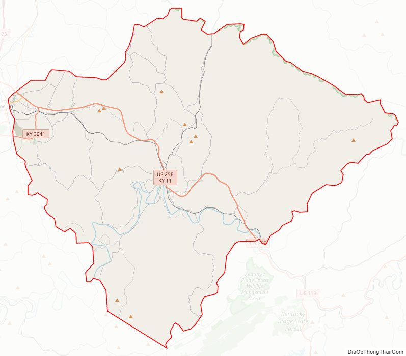 Knox CountyStreet Map.