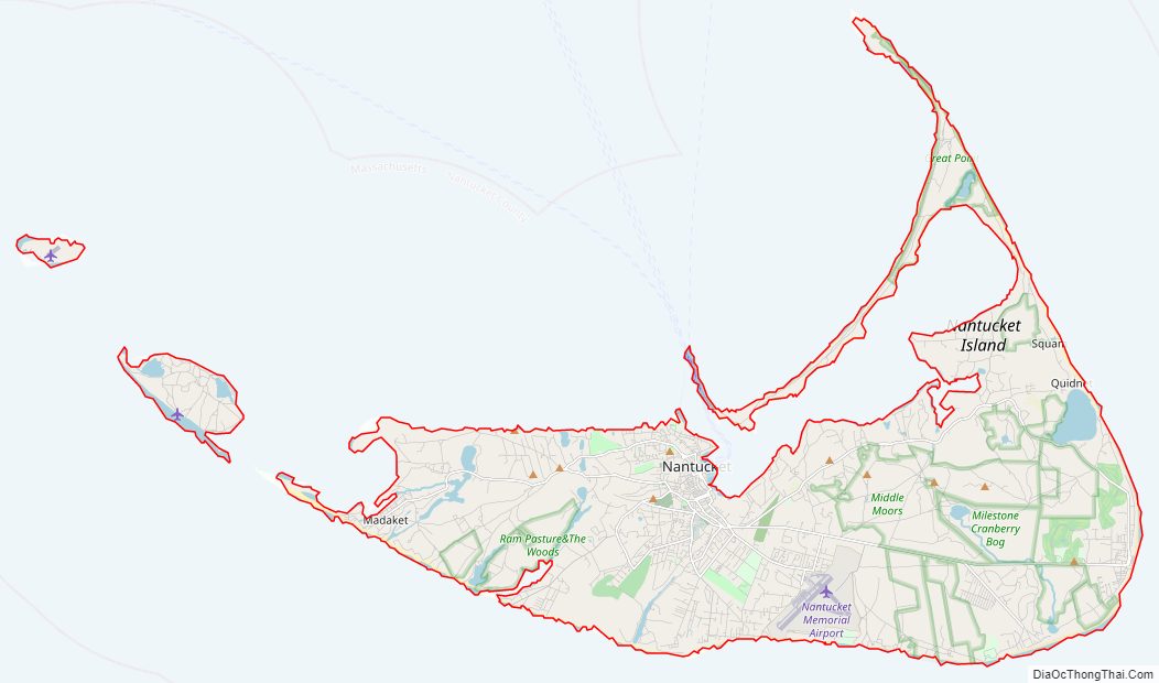 Street map of Nantucket County, Massachusetts