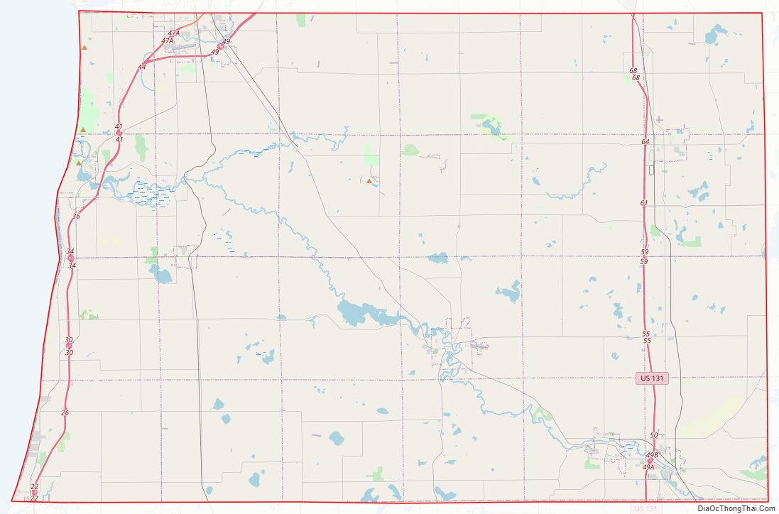 Street map of Allegan County, Michigan