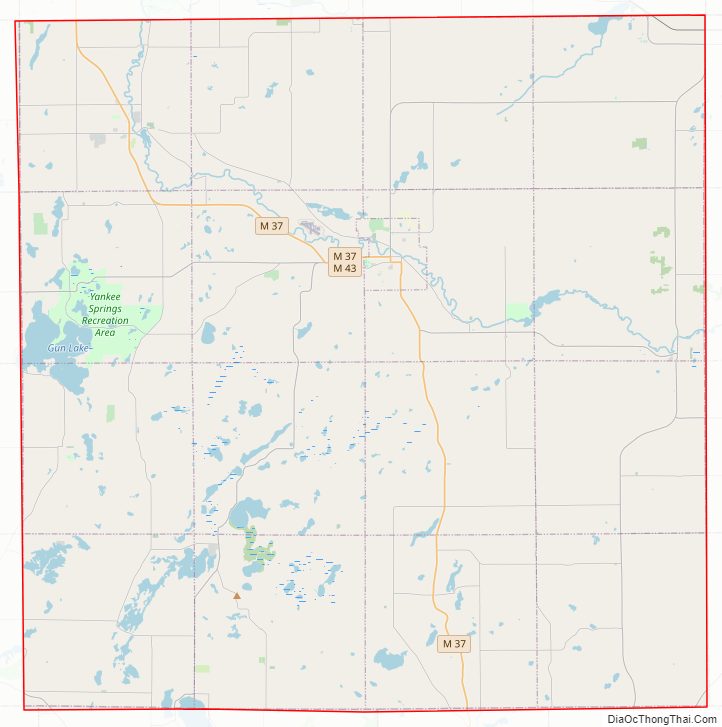 Street map of Barry County, Michigan