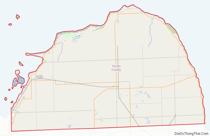 Map Of Huron County Michigan 4394