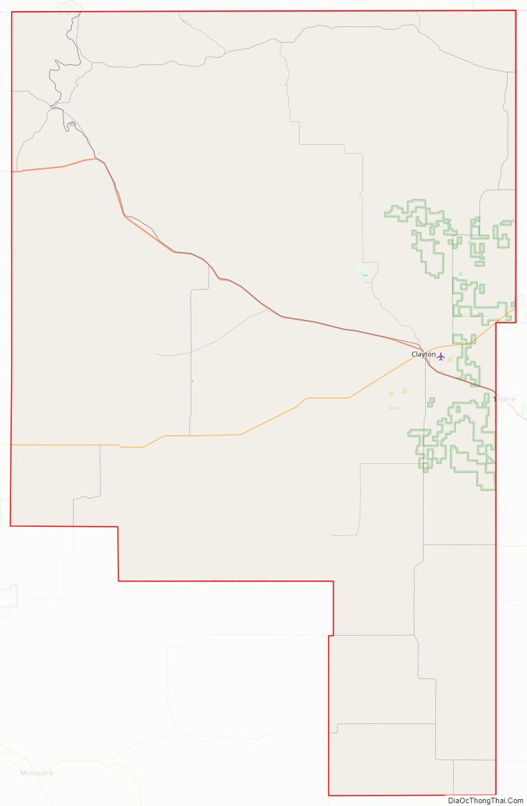 Street map of Union County, New Mexico