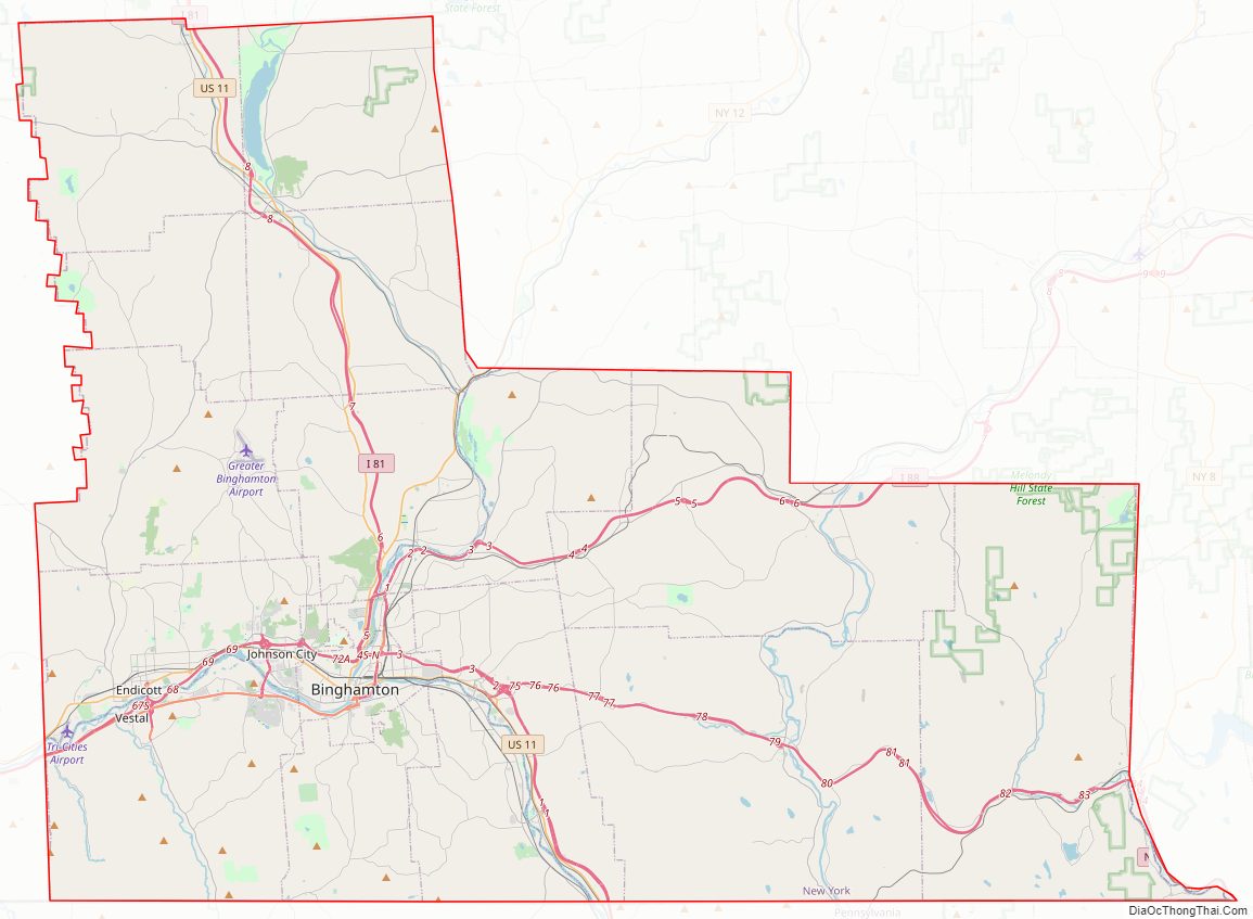 Broome CountyStreet Map.
