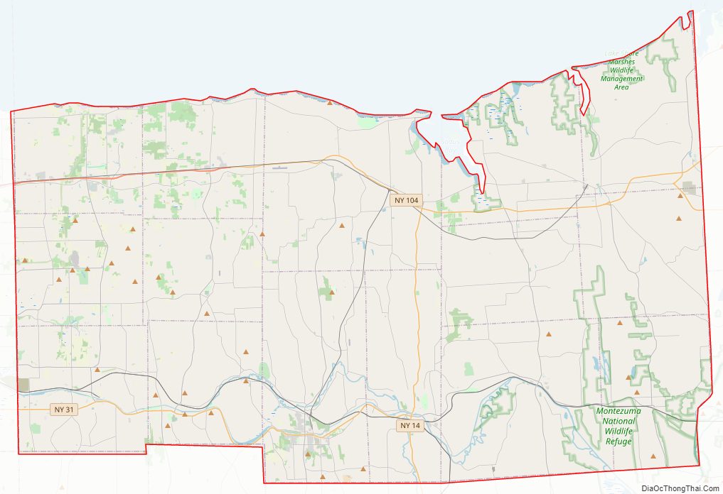Street map of Wayne County, New York