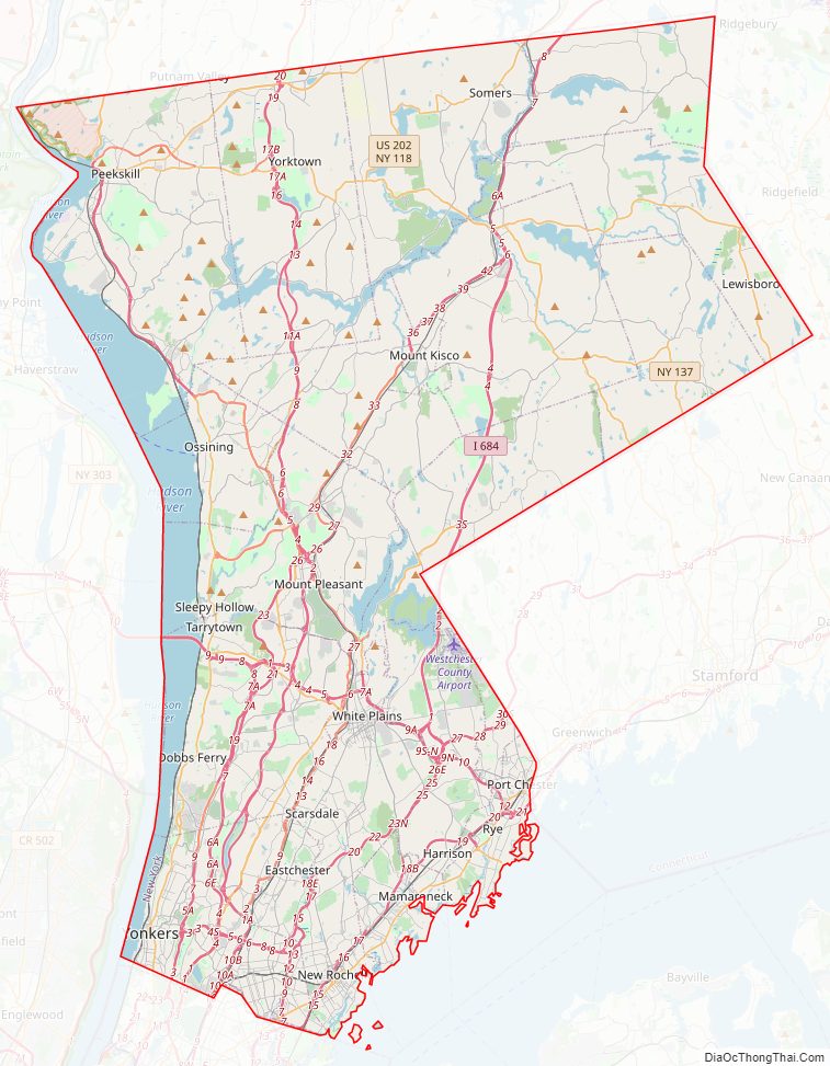 Westchester CountyStreet Map.