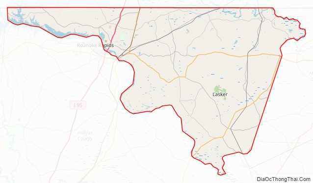 Street map of Northampton County, North Carolina