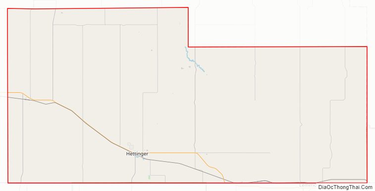 Street map of Adams County, North Dakota