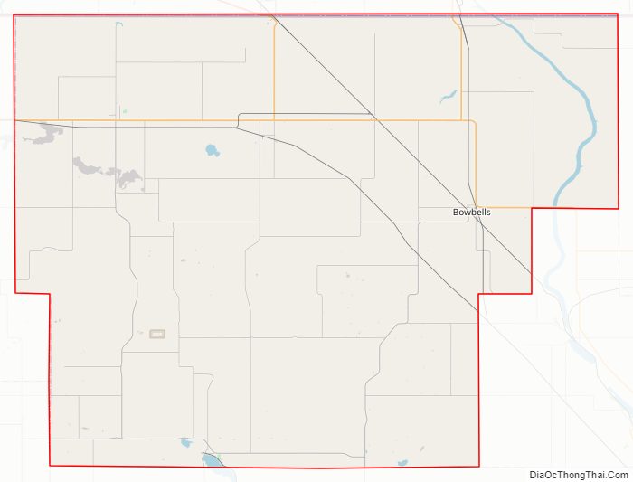 Street map of Burke County, North Dakota