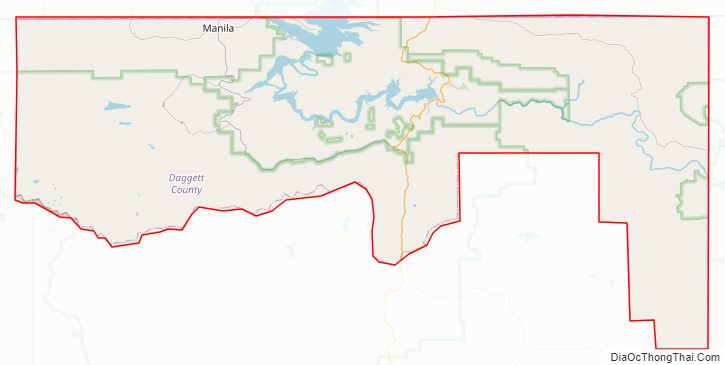 Street map of Daggett County, Utah
