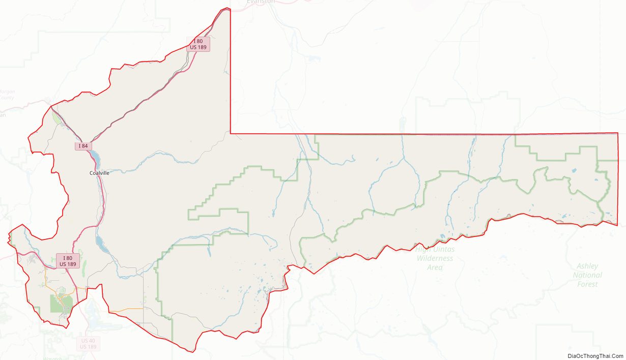 Street map of Summit County, Utah
