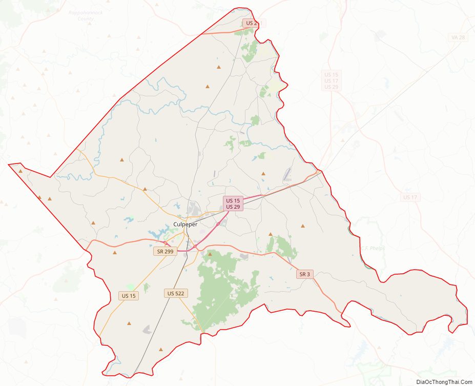 Street map of Culpeper County, Virginia