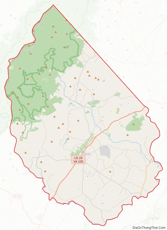 Map Of Madison County Virginia 5106