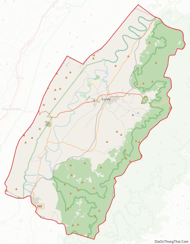 Street map of Page County, Virginia