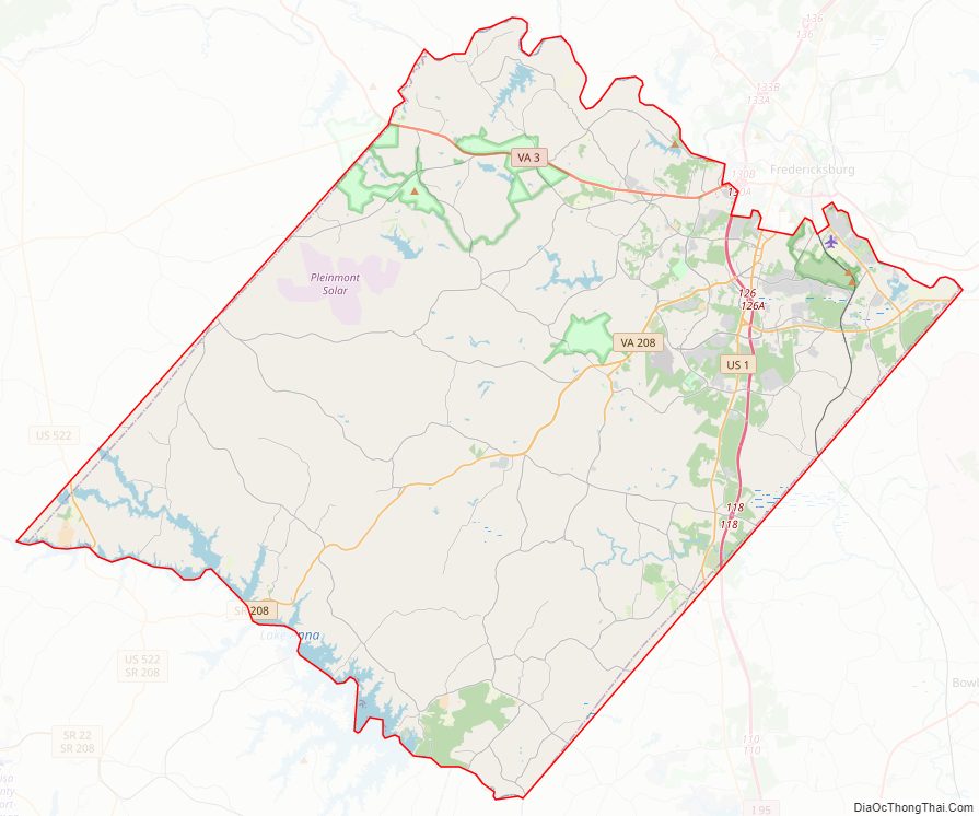 Street map of Spotsylvania County, Virginia