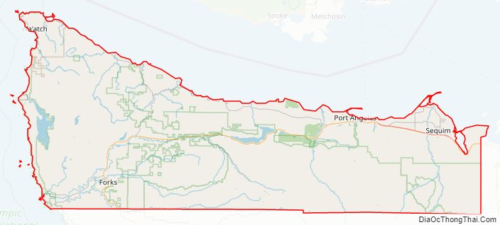 Street map of Clallam County, Washington