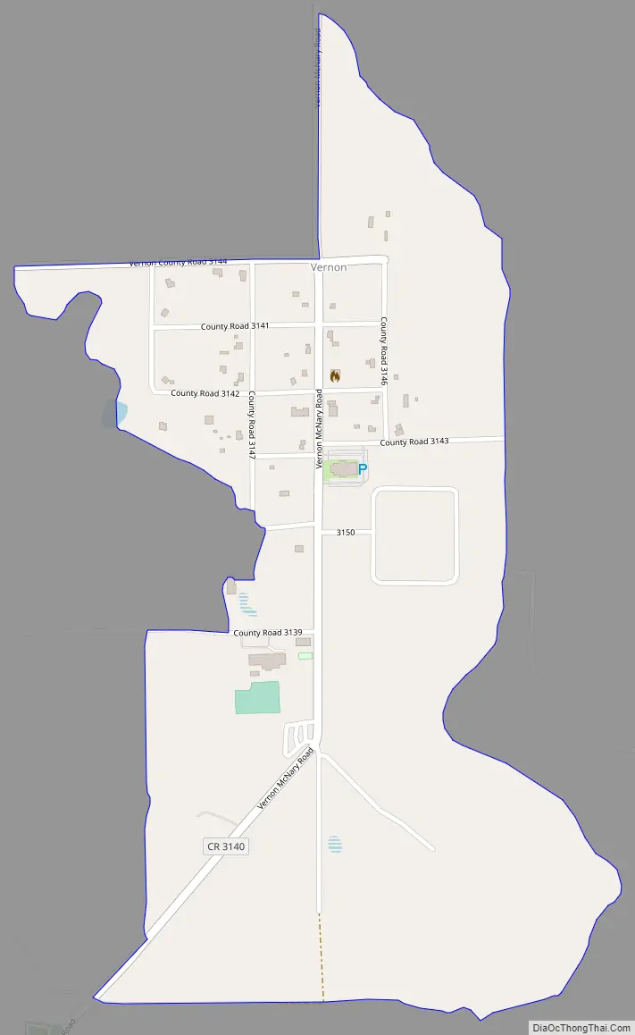 Map of Vernon CDP, Arizona