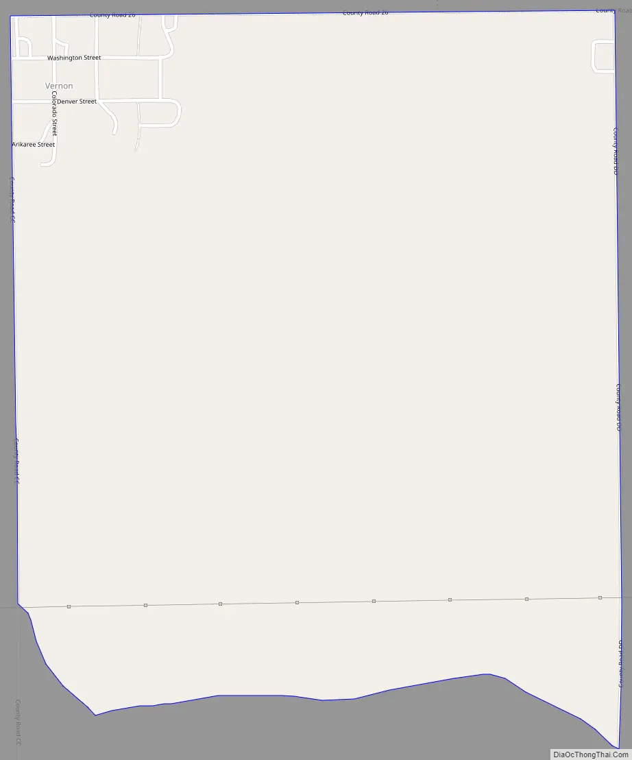 Map of Vernon CDP, Colorado