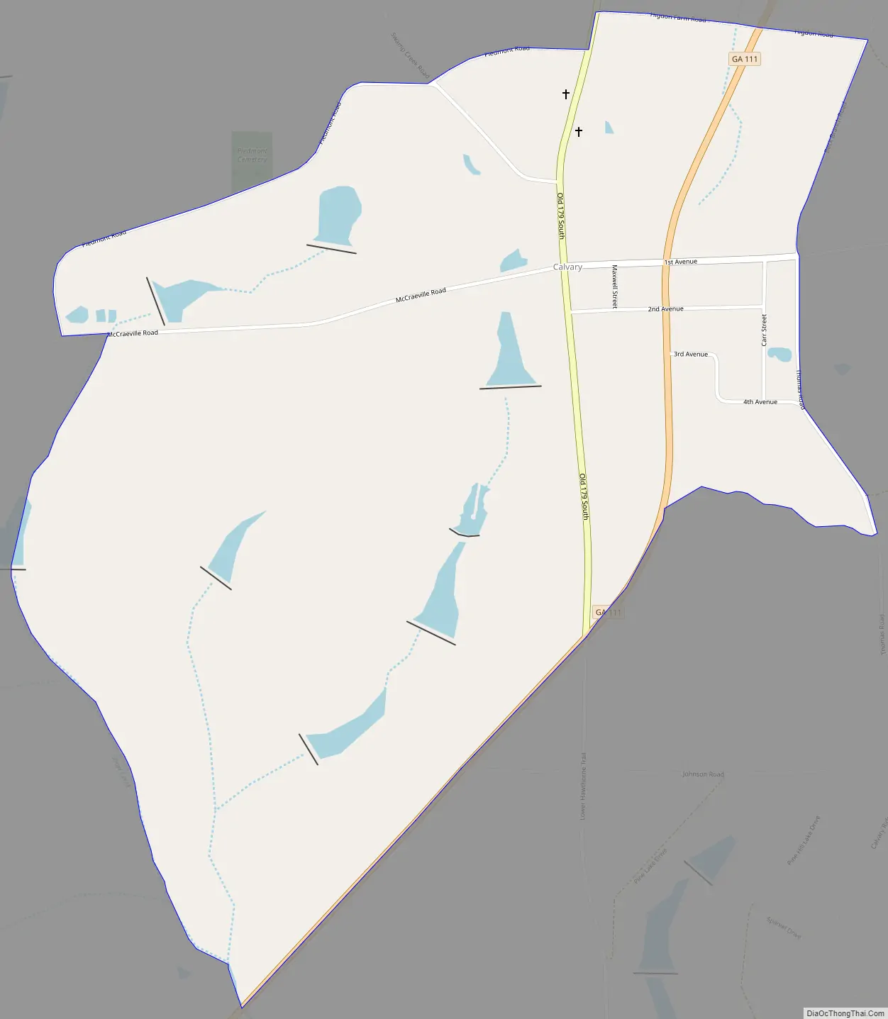 Map of Calvary CDP