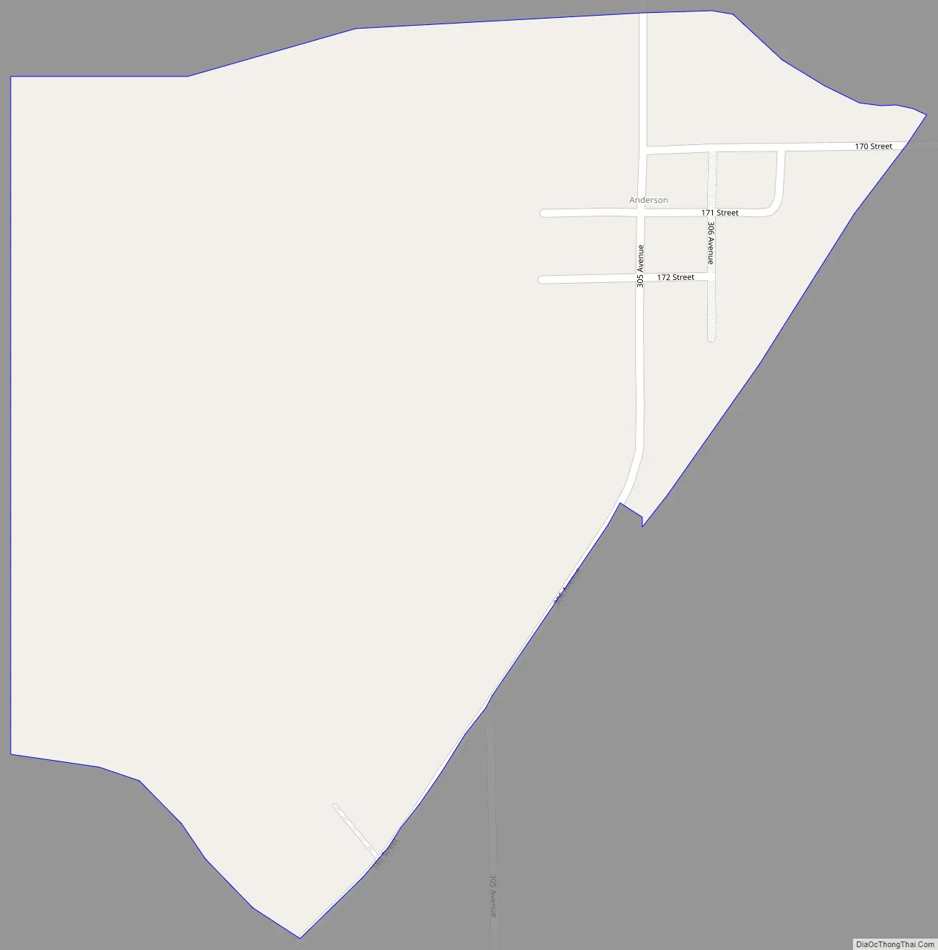 Map of Anderson CDP, Iowa