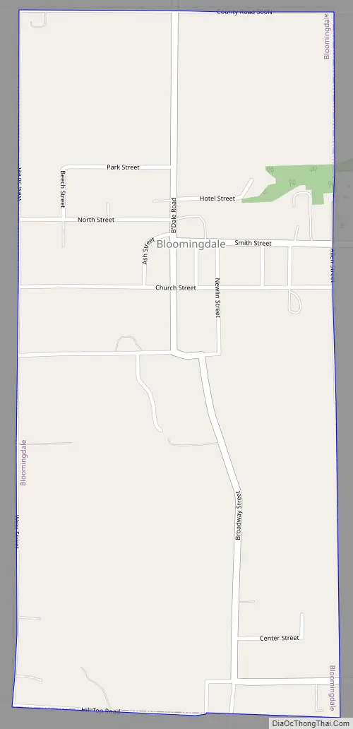 Map of Bloomingdale town, Indiana