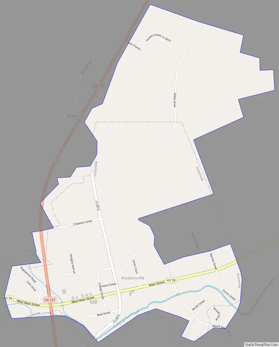 Map of Hustonville city