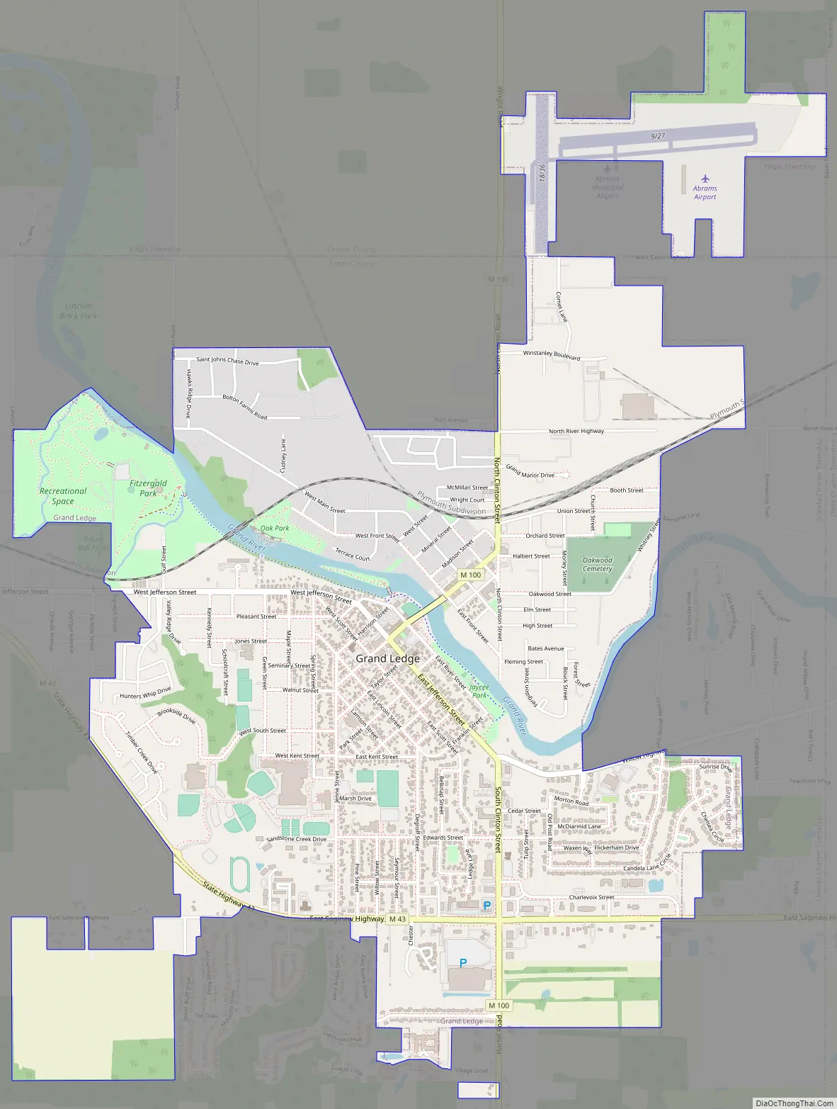 Map of Grand Ledge city