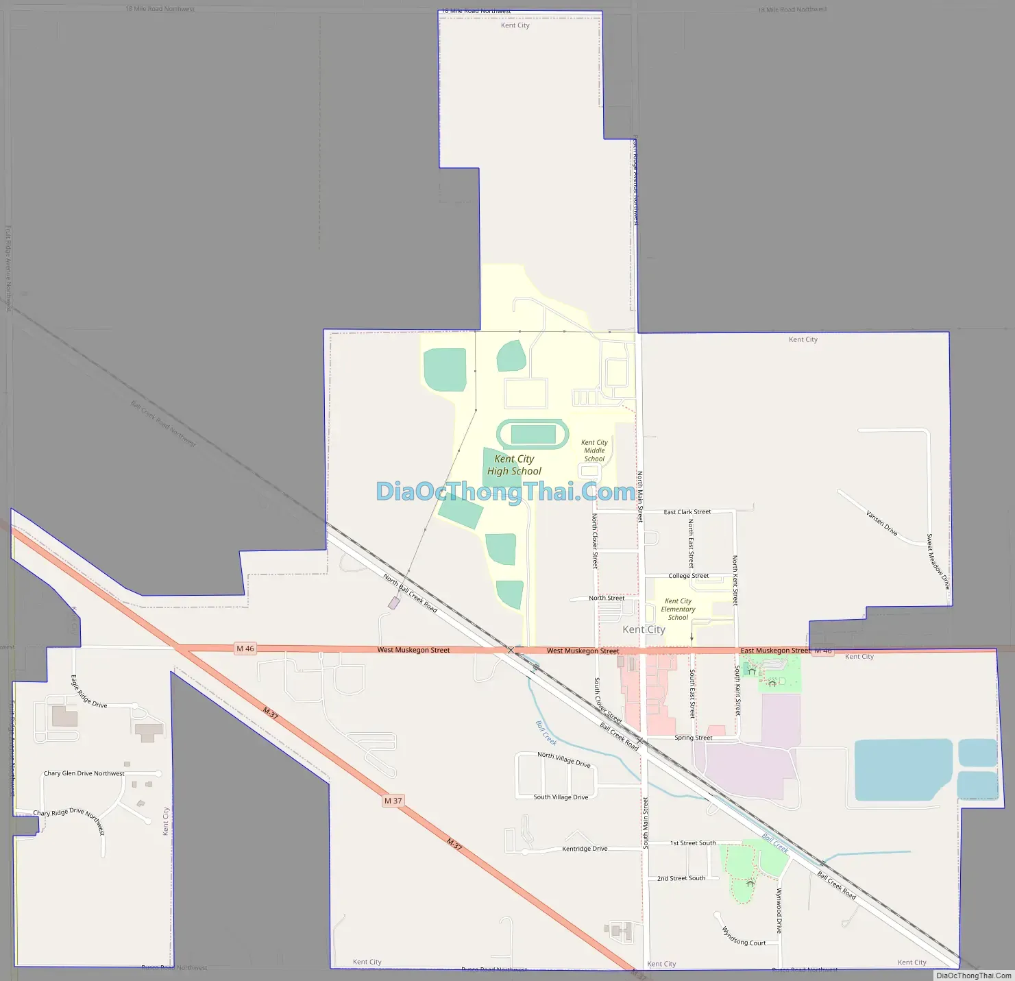 Map Of Kent City Village   Kent City.webp