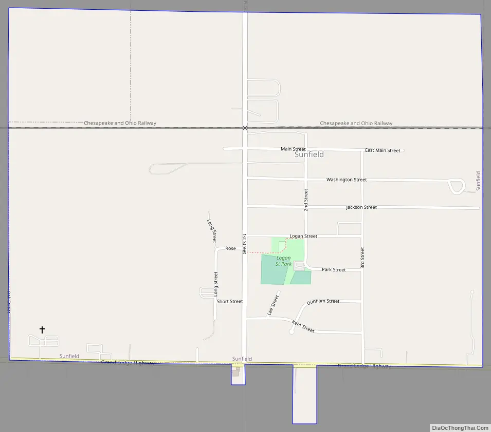 Map of Sunfield village