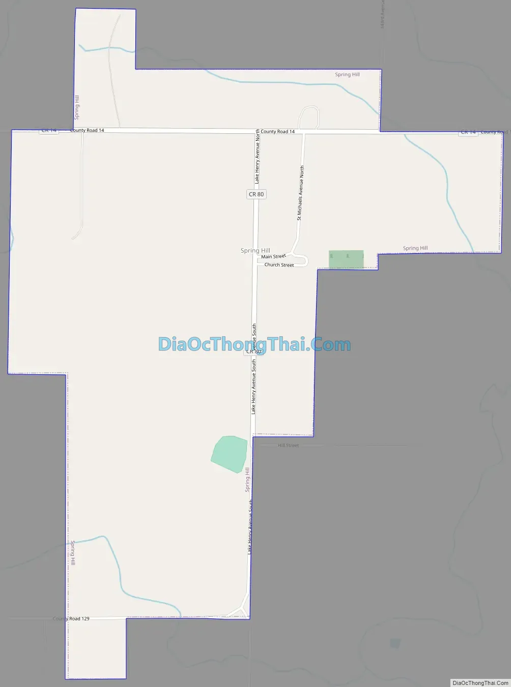 Map of Spring Hill city, Minnesota - Thong Thai Real