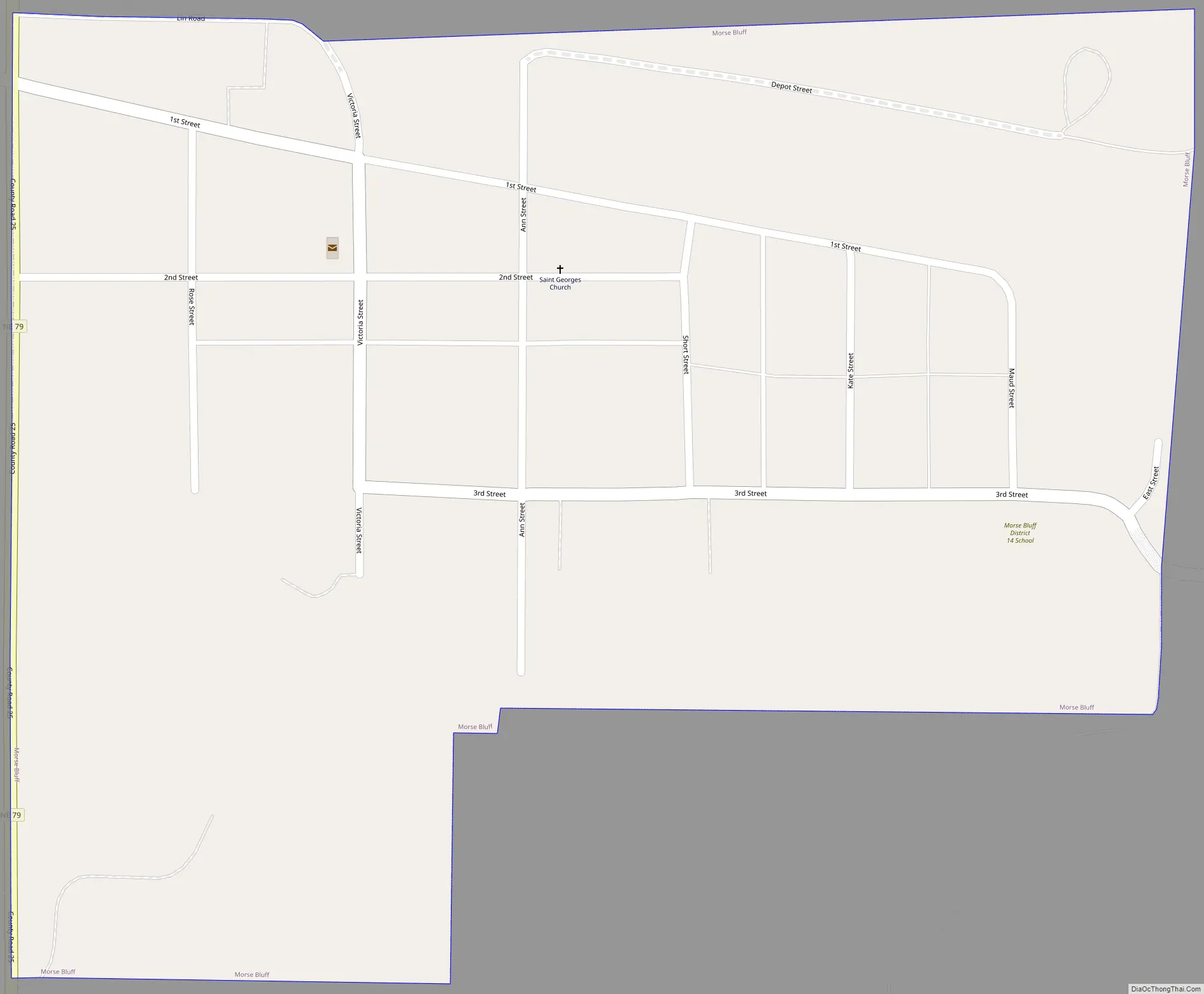 Map of Morse Bluff village