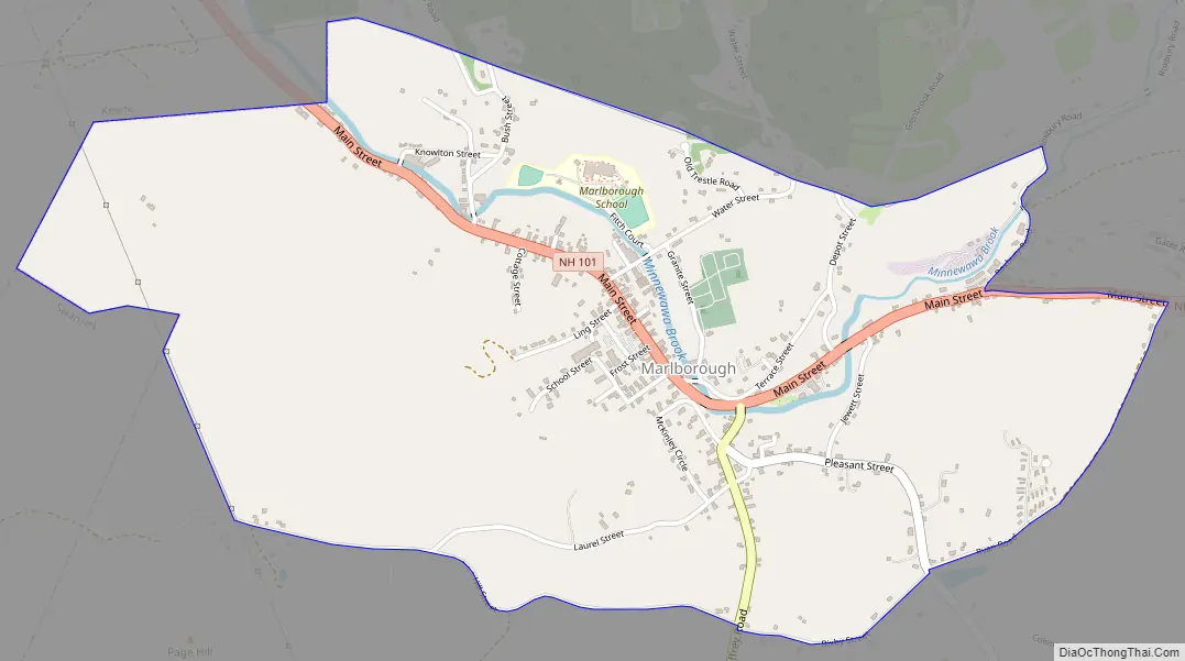 Map of Marlborough CDP, New Hampshire