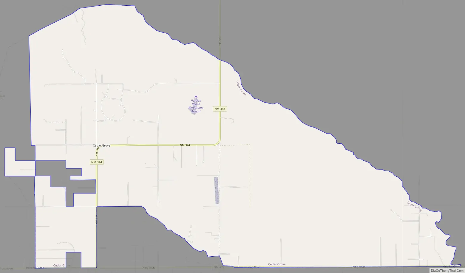 Map of Cedar Grove CDP, New Mexico
