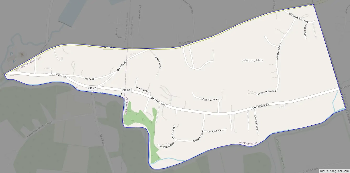 Map of Salisbury Mills CDP