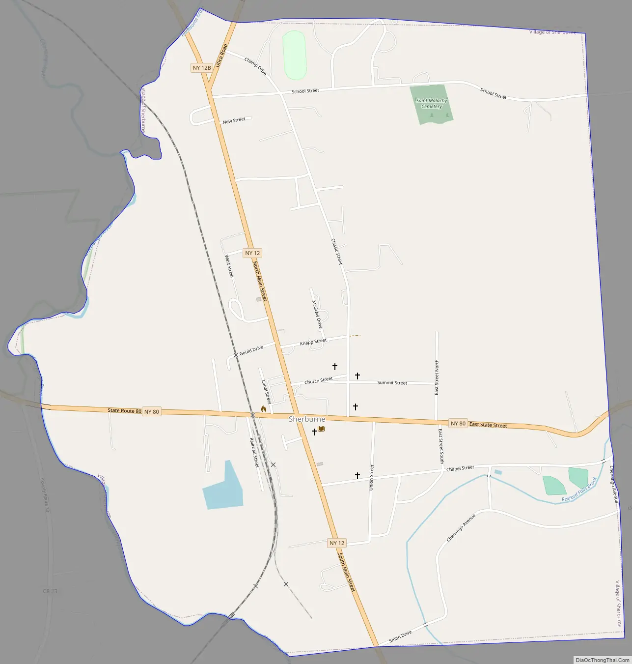 Map of Sherburne village