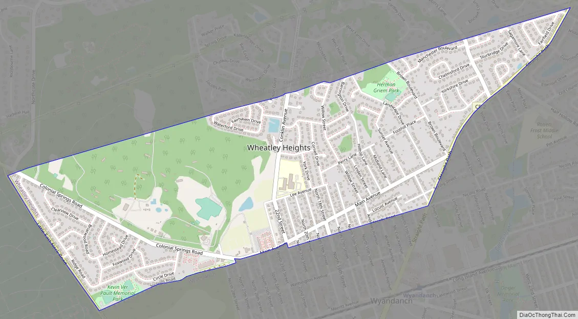 Map of Wheatley Heights CDP