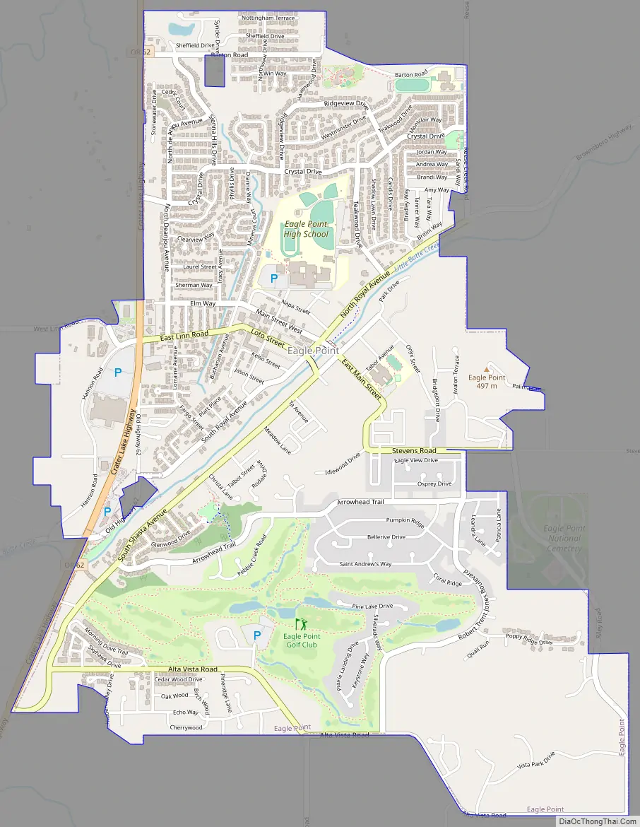 Map of Eagle Point city