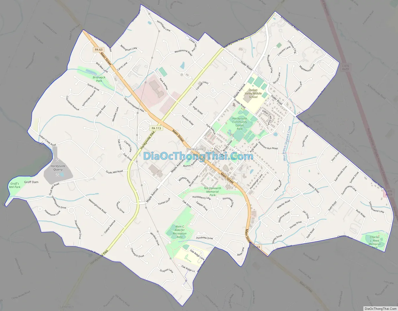 Map of Harleysville CDP