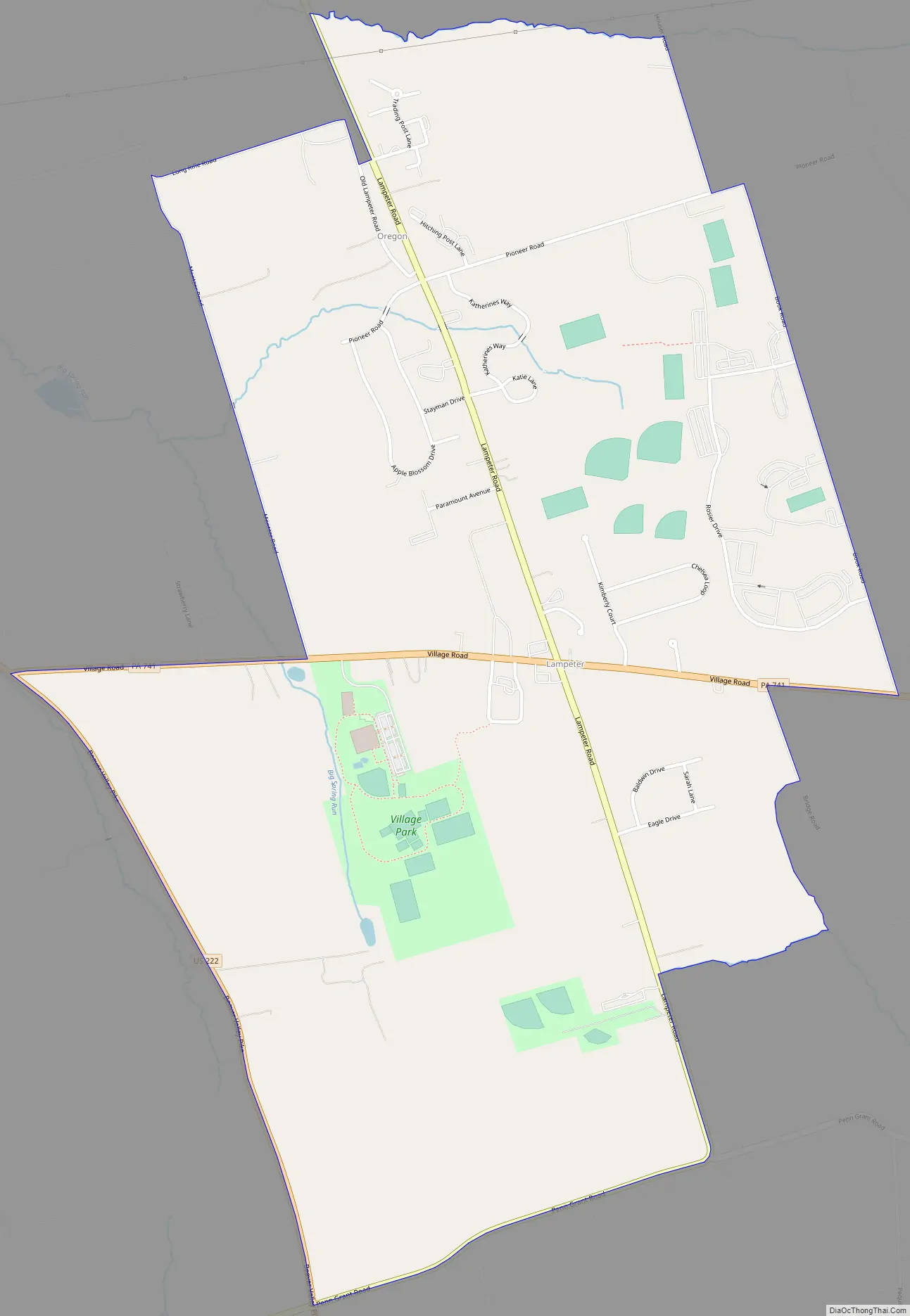 Map of Lampeter CDP