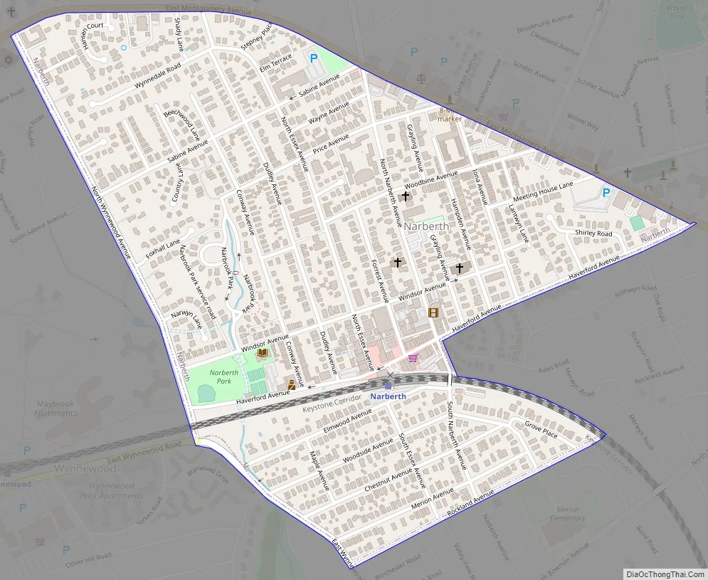 Map of Narberth borough